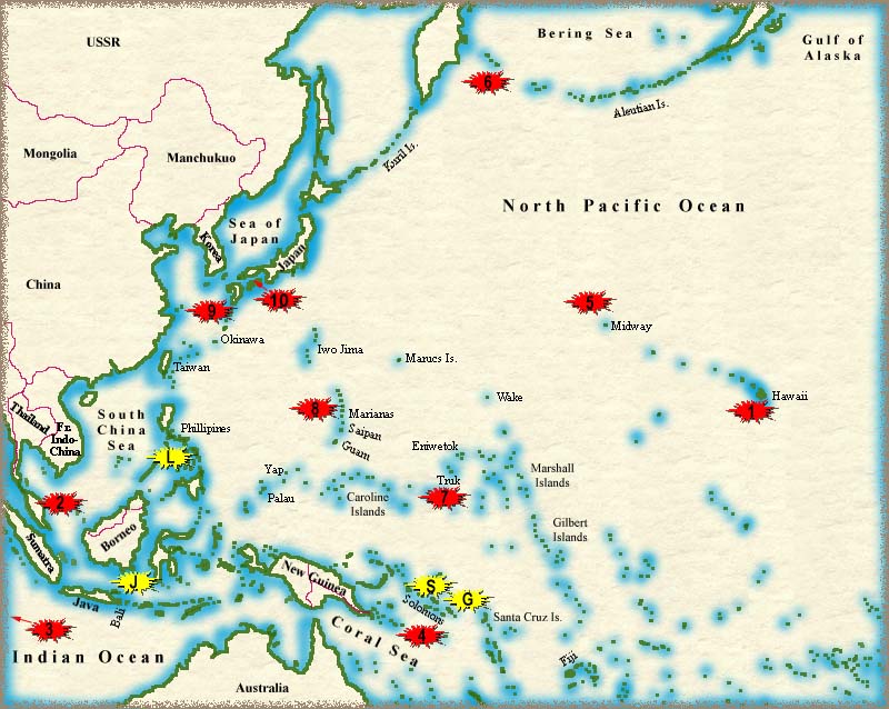 (Map developed from Evans, 'The Japanese Navy in World War II.')